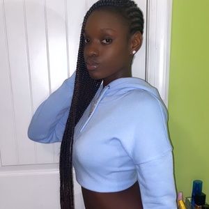 Pastel Blue Crop Sweater